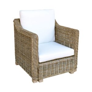 CITRA RATTAN CHAIR WITH BUILT IN OTTOMAN