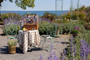 GREEN METAL BISTRO SET OF 3 ONE TABLE PLUS TWO CHAIRS