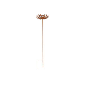 SMALL FLORAL GARDEN STAKE  RUST FINISH