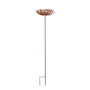 LARGE FLORAL GARDEN STAKE  RUST FINISH