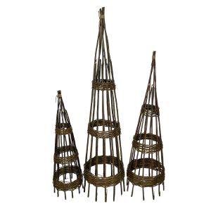 S/3 WILLOW CONE TRELLIS