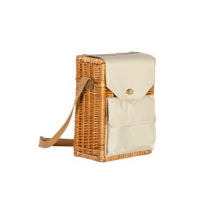 WILLOW 2 WINE BOTTLE BAG WITH CHEESE BOARD KNIFE CORKSCREW