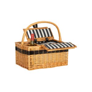 WILLOW PICNIC BASKET WITH INSLUATED COOLER 2 WINE BOTTLE