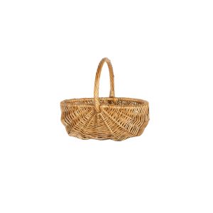 OVAL STEAMED WILLOW BASKET WITH OVERHANDLE