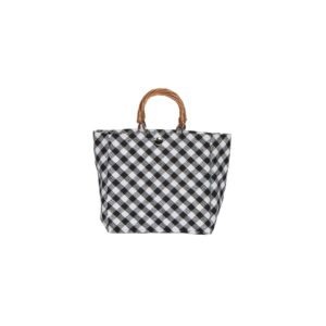 FABRIC BAG + WILLOW HANDLES –  BLACK