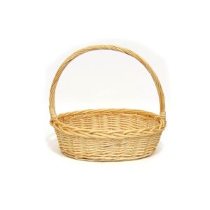 SMALL OVAL WILLOW BASKET OVER HANDLE SMALL