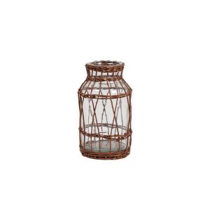 LARGE UNPEELED WILLOW WRAPPED VASE