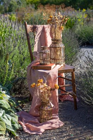 LARGE UNPEELED WILLOW WRAPPED VASE