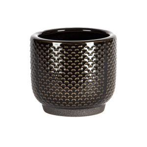 SMALL BLACK SCALLOP POT