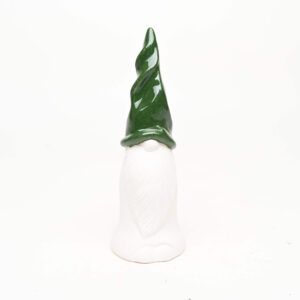 MEDIUM CERAMIC GNOME WITH GREEN HAT