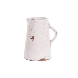 DISTRESSED WHITE PITCHER