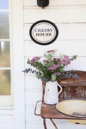 DISTRESSED WHITE PITCHER