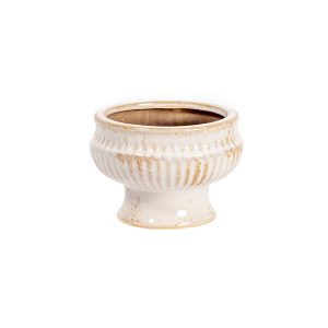 ANTIQUE FINISH CERAMIC URN SMALL
