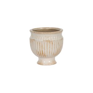 ANTIQUE FINISH CERAMIC URN TALL
