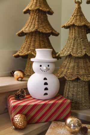 MEDIUM SNOWMAN W/HOLE IN BASE