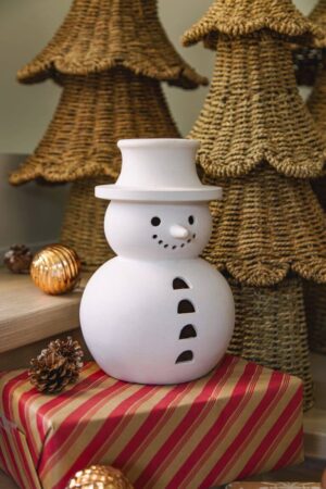 MEDIUM SNOWMAN W/HOLE IN BASE