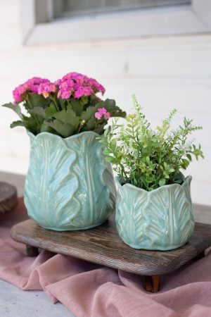 GREEN CABBAGE POT LARGE