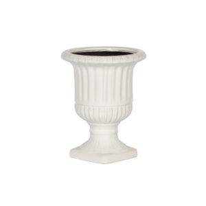 CERAMIC URN W/SQUARE BASE L