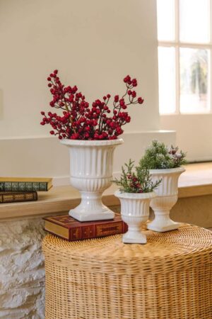 CERAMIC URN WITH SQUARE  BASE – SMALL