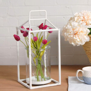 LGE SQ ANT FRAME LANTERN