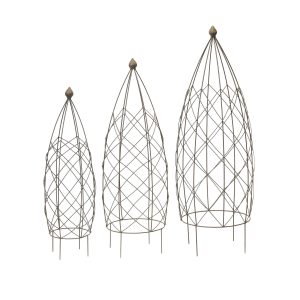 S/3 METAL GARDEN OBELISK