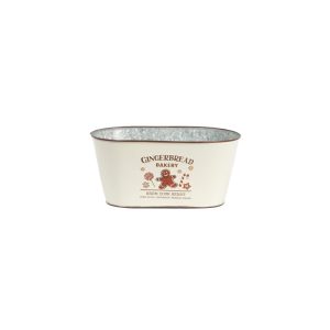 SMALL OVAL METAL GINGERBREAD BAKERY DESIGN